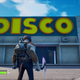 A landmark from BTS' "Dynamite" video in Fortnite